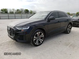 2019 Audi Q8 Premium Plus with VIN WA1BVAF17KD046754, listed as a Copart auction lot 44121753 with 56,488 mi miles. Bid and sale history available at carsss.com. Image 1.