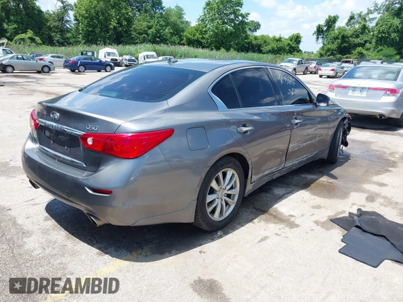 2014 Infiniti Q50 Sport with VIN JN1BV7AR4EM683887, listed as a IAAI auction lot 42550717 with 199,473 mi miles and . Bid and sale history available at DreamBid. Image 4.