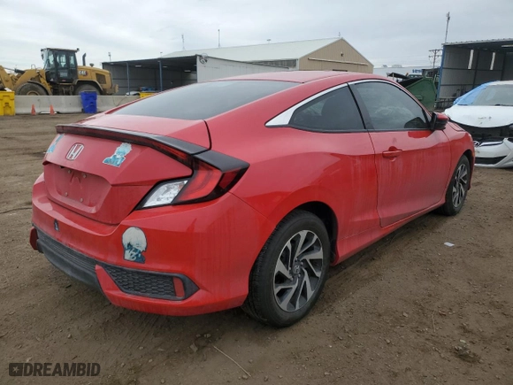 2018 Honda Civic Coupe LX-P with VIN 2HGFC4B00JH303672, listed as a Copart auction lot 45507415 with 102,156 mi miles and Salvage Title. Bid and sale history available at carsss.com. Image 3.