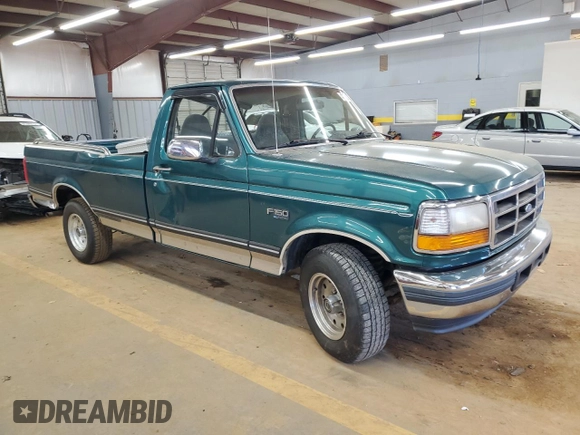 1996 Ford F-150 with VIN 1FTEF15N6TLB71479, listed as a Copart auction lot 47202085 with 161,072 mi miles and Salvage title. Bid and sale history available at DreamBid. Image 4.