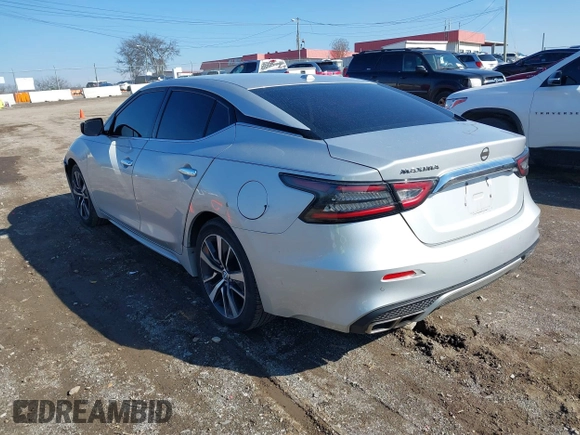 2020 Nissan Maxima S with VIN 1N4AA6BV2LC386328, listed as a IAAI auction lot 41537219 with 55,320 mi miles and . Bid and sale history available at DreamBid. Image 3.