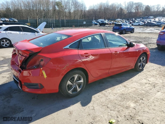 2020 Honda Civic Sedan LX with VIN 2HGFC2F63LH526374, listed as a Copart auction lot 49239595 with 30,500 mi miles and Salvage Title. Bid and sale history available at carsss.com. Image 3.