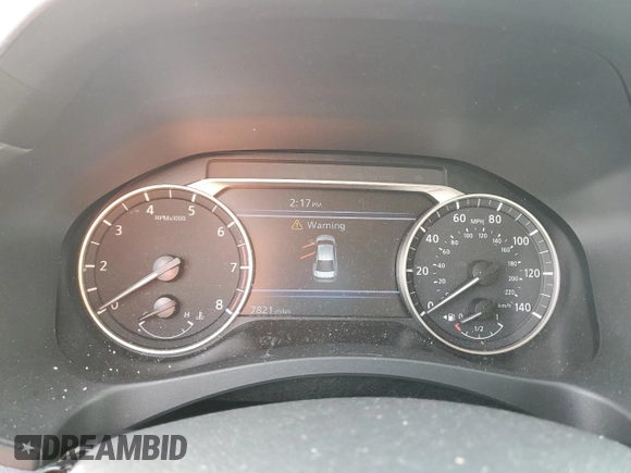2025 Nissan Altima SV with VIN 1N4BL4DW0SN323160, listed as a Copart auction lot 46409795 with 7,821 mi miles and Salvage Title. Bid and sale history available at DreamBid. Image 9.