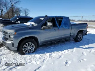 2021 Chevrolet Silverado 1500 RST with VIN 1GCUYEEL0MZ447102, listed as a Copart auction lot 88479115 with 0 mi miles and Salvage Title. Bid and sale history available at carsss.com. Image 1.