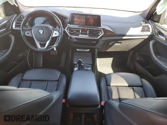2023 BMW X3 sDrive30i with VIN 5UX43DP08P9S09531, listed as a Copart auction lot 52207305 with 32,177 mi miles and Clean Title. Bid and sale history available at DreamBid. Image 8.