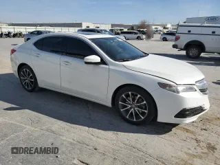 2015 Acura TLX V6 with VIN 19UUB2F38FA010465, listed as a Copart auction lot 49511815 with 153,232 mi miles and Salvage Title. Bid and sale history available at carsss.com. Image 4.