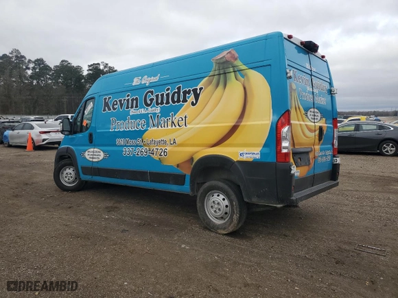 2023 Ram ProMaster Cargo Van with VIN 3C6LRVDG3PE515056, listed as a Copart auction lot 45301115 with 0 mi miles and Salvage Title. Bid and sale history available at carsss.com. Image 2.