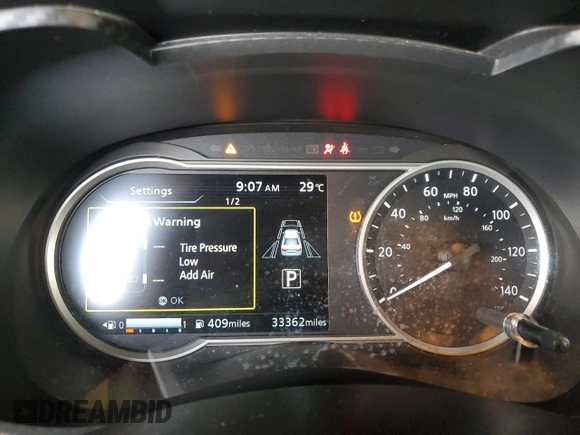 2022 Nissan Versa SV with VIN 3N1CN8EV9NL863992, listed as a Copart auction lot 54508515 with 33,362 mi miles and Non repairable. Bid and sale history available at DreamBid. Image 9.
