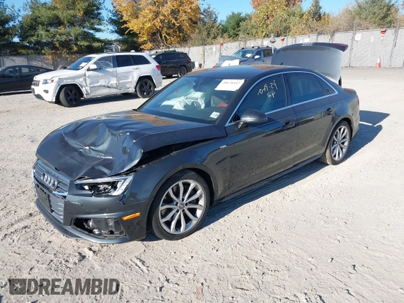 2019 Audi A4 Premium Plus with VIN WAUENAF44KA110793, listed as a IAAI auction lot 40676447 with 93,832 mi miles. Bid and sale history available at carsss.com. Image 2.