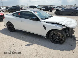 2023 BMW M4 Competition with VIN WBS33AZ0XPCL63002, listed as a Copart auction lot 61737994 with 15,530 mi miles and Salvage Title. Bid and sale history available at carsss.com. Image 4.
