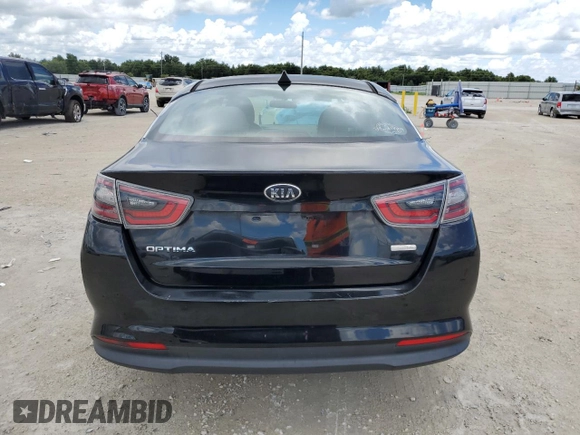 2014 Kia Optima Hybrid LX with VIN KNAGM4AD9E5071376, listed as a Copart auction lot 61127434 with 124,786 mi miles and Clean Title. Bid and sale history available at carsss.com. Image 6.