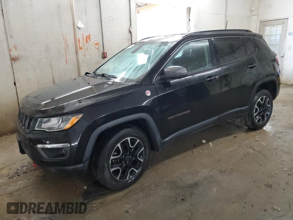 2020 Jeep Compass Trailhawk with VIN 3C4NJDDB0LT159324, listed as a Copart auction lot 50961595 with 86,446 mi miles and Salvage Title. Bid and sale history available at carsss.com. Image 1.