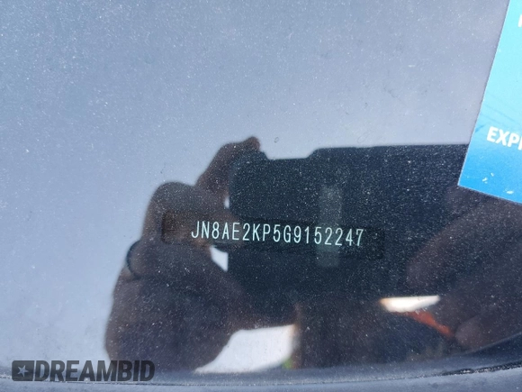2016 Nissan Quest S z VIN JN8AE2KP5G9152247, wystawiony jako Copart lot #55006905 z przebiegiem 120 708 mil mil oraz Szkoda całkowita • Salvage title. Historia ofert i sprzedaży dostępna na DreamBid. Obrazek 13.