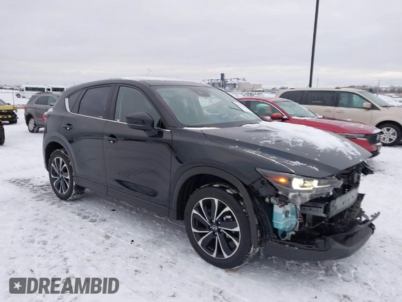 2023 Mazda CX-5 2.5 S Premium Plus Package with VIN JM3KFBEM6P0172890, listed as a IAAI auction lot 41312358 with 19,574 mi miles. Bid and sale history available at carsss.com. Image 1.