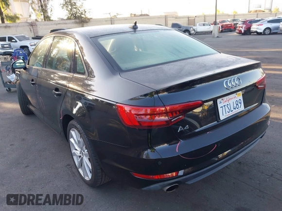 2017 Audi A4 Premium with VIN WAUGNAF42HN011030, listed as a IAAI auction lot 42674588 with 62,802 mi miles and . Bid and sale history available at DreamBid. Image 3.
