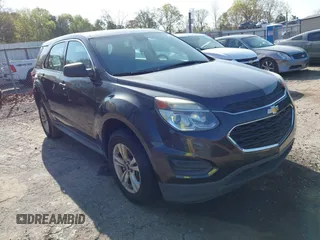 2016 Chevrolet Equinox LS with VIN 2GNALBEK1G6253886, listed as a IAAI auction lot 41934167 with 119,054 mi miles. Bid and sale history available at carsss.com. Image 1.