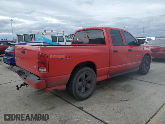 2004 Dodge 1500 SLT with VIN 1D7HA18D84J294069, listed as a Copart auction lot 43310285 with 129,897 mi miles and Salvage Title. Bid and sale history available at carsss.com. Image 3.