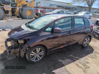 2016 Honda Fit EX-L with VIN 3HGGK5H81GM702403, listed as a Copart auction lot 50612375 with 81,670 mi miles and Salvage title. Bid and sale history available at DreamBid. Image 1.
