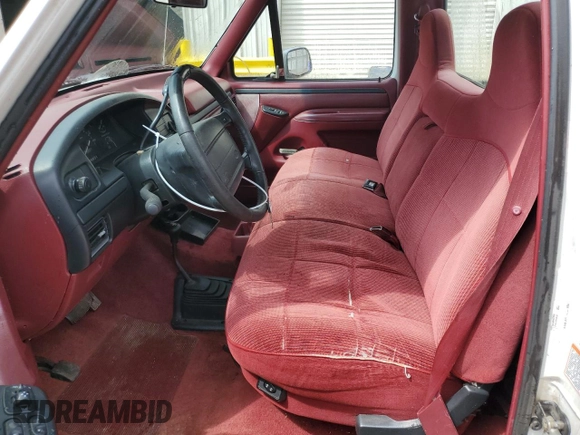 1996 Ford F-150 with VIN 1FTEF14H5TLB47556, listed as a Copart auction lot 51388014 with 117,220 mi miles and Salvage Title. Bid and sale history available at carsss.com. Image 7.