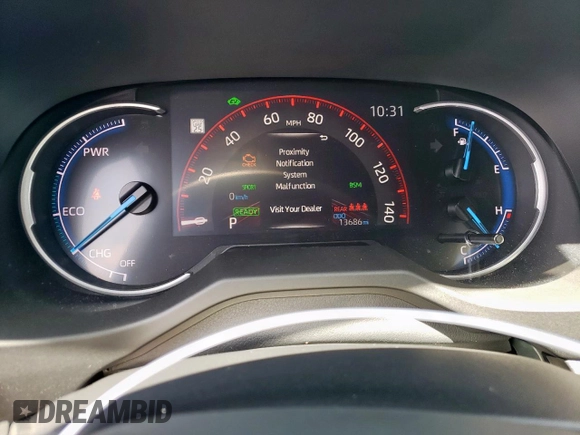 2023 Toyota RAV4 Hybrid XSE with VIN 2T3E6RFV5PW043640, listed as a Copart auction lot 64097125 with 13,686 mi miles and Salvage title. Bid and sale history available at DreamBid. Image 9.