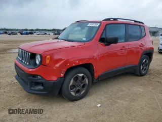 2017 Jeep Renegade Sport with VIN ZACCJAAB4HPF66247, listed as a Copart auction lot 54587595 with 142,264 mi miles and Salvage title. Bid and sale history available at DreamBid. Image 1.