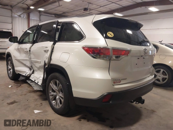 2015 Toyota Highlander XLE z VIN 5TDJKRFH9FS115122, wystawiony jako IAAI lot #41925336 z przebiegiem 159 518 mil mil oraz . Historia ofert i sprzedaży dostępna na DreamBid. Obrazek 3.
