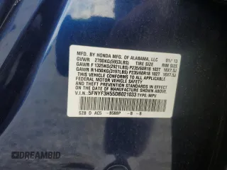 2013 Honda Pilot EX-L с VIN 5FNYF3H55DB021033, выставлен на аукционе Copart как лот 57101585 с пробегом 154 885 миль миль и Списание • Salvage title. История ставок и продаж доступна на DreamBid. Изображение 13.