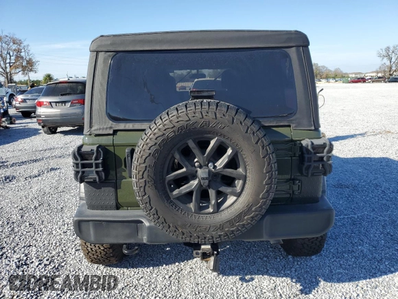 2023 Jeep Wrangler Sport S with VIN 1C4HJXDN7PW674152, listed as a Copart auction lot 46481705 with Not Provided miles and Salvage Title. Bid and sale history available at DreamBid. Image 6.