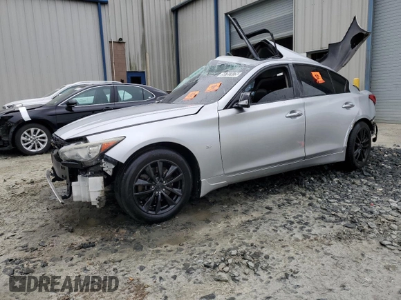 2014 Infiniti Q50 Premium with VIN JN1BV7ARXEM691878, listed as a Copart auction lot 56767475 with 151,257 mi miles and Clean title. Bid and sale history available at DreamBid. Image 1.