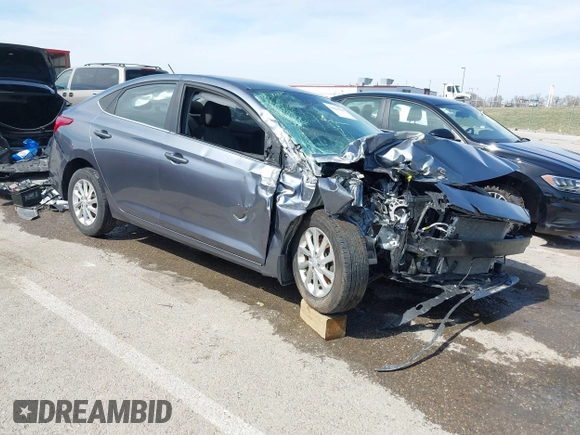 2020 Hyundai Accent SE with VIN 3KPC24A60LE094667, listed as a IAAI auction lot 41819903 with 55,577 mi miles. Bid and sale history available at carsss.com. Image 1.