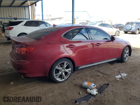 2010 Lexus IS 250 with VIN JTHBF5C26A5120048, listed as a Copart auction lot 51120655 with Not Provided miles and Salvage Title. Bid and sale history available at carsss.com. Image 3.