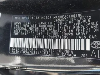 2013 Toyota Corolla L with VIN 2T1BU4EE2DC974695, listed as a IAAI auction lot 42115009 with 245,023 mi miles. Bid and sale history available at carsss.com. Image 9.
