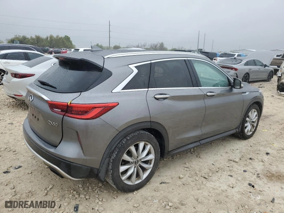 2019 Infiniti QX50 LUXE with VIN 3PCAJ5M36KF108856, listed as a Copart auction lot 50339835 with 115,868 mi miles and Salvage Title. Bid and sale history available at carsss.com. Image 3.