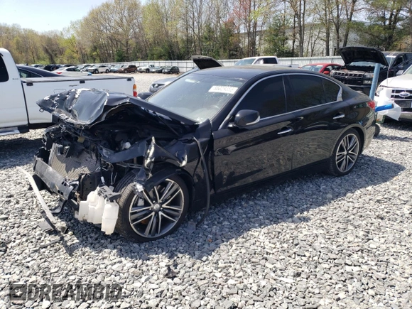 2015 Infiniti Q50 Premium z VIN JN1BV7AR2FM395318, wystawiony jako Copart lot #55029355 z przebiegiem 186 303 mil mil oraz Czysty tytuł • Clean title. Historia ofert i sprzedaży dostępna na DreamBid. Obrazek 1.