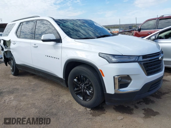 2023 Chevrolet Traverse LS with VIN 1GNERFKW0PJ311620, listed as a IAAI auction lot 41858376 with 27,536 mi miles and . Bid and sale history available at DreamBid. Image 1.