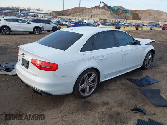 2014 Audi S4 Premium Plus with VIN WAUBGAFL1EA026018, listed as a IAAI auction lot 41897863 with 30,246 mi miles. Bid and sale history available at carsss.com. Image 4.