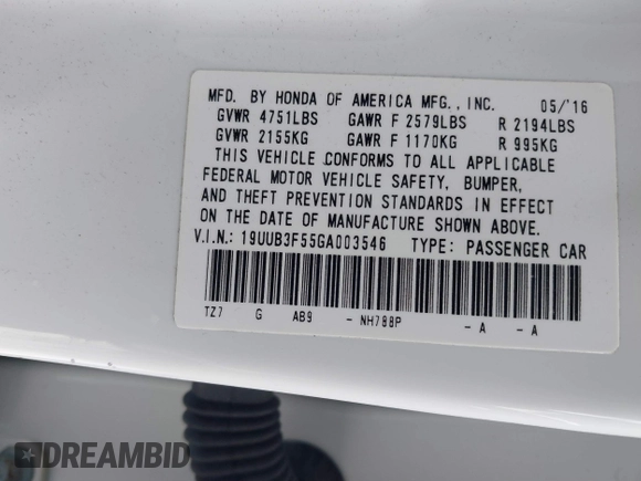 2016 Acura TLX Technology z VIN 19UUB3F55GA003546, wystawiony jako IAAI lot #41283040 z przebiegiem 89 926 mil mil oraz . Historia ofert i sprzedaży dostępna na DreamBid. Obrazek 9.