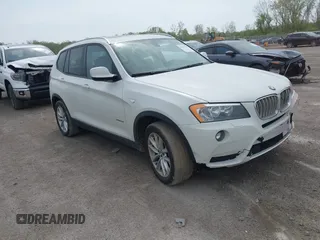2014 BMW X3 xDrive28i with VIN 5UXWX9C57E0D42183, listed as a IAAI auction lot 42147520 with 121,266 mi miles and . Bid and sale history available at DreamBid. Image 1.