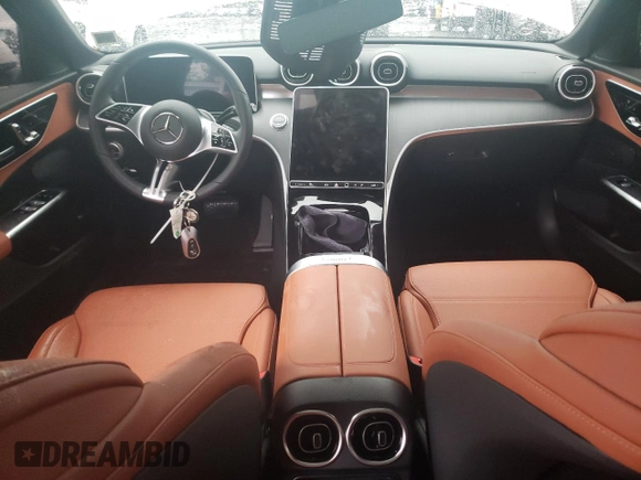 2025 Mercedes-Benz C 300 with VIN W1KAF4HB4SR240981, listed as a Copart auction lot 57949665 with 1,179 mi miles and Salvage title. Bid and sale history available at DreamBid. Image 8.
