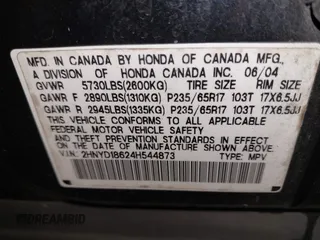 2004 Acura MDX Touring Pkg with VIN 2HNYD18624H544873, listed as a IAAI auction lot 41455569 with 196,170 mi miles. Bid and sale history available at carsss.com. Image 9.
