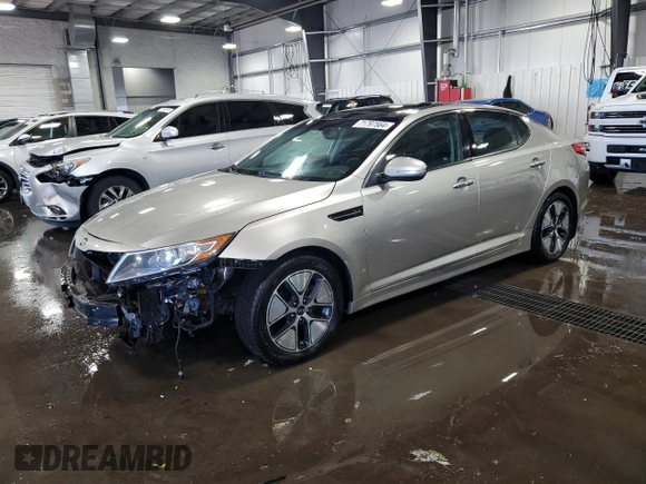 2013 Kia Optima Hybrid LX with VIN KNAGM4AD9D5052938, listed as a Copart auction lot 71797564 with 123,602 mi miles and Salvage Title. Bid and sale history available at carsss.com. Image 1.