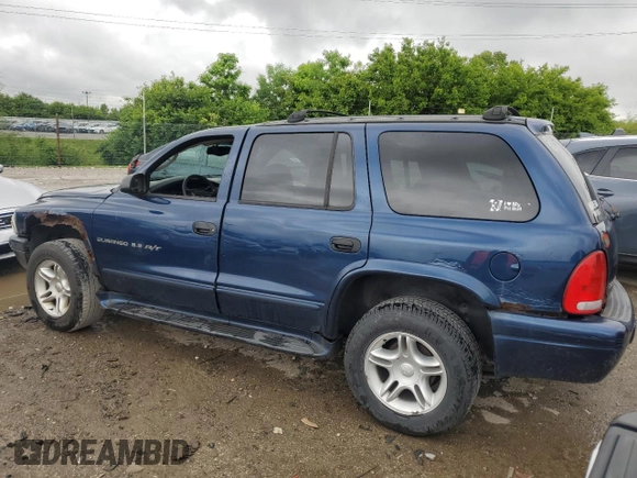 2001 Dodge Durango with VIN 1B4HS28Z71F589202, listed as a Copart auction lot 58522665 with 233,451 mi miles and Salvage title. Bid and sale history available at DreamBid. Image 2.