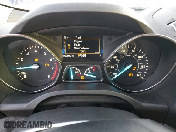 2017 Ford Escape SE with VIN 1FMCU0G91HUE07265, listed as a Copart auction lot 84231444 with 82,990 mi miles and Clean Title. Bid and sale history available at DreamBid. Image 9.