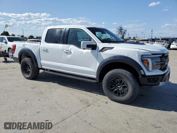 2024 Ford F-150 Raptor with VIN 1FTFW1RG1RFA22551, listed as a Copart auction lot 51982195 with 5,473 mi miles and Salvage Title. Bid and sale history available at DreamBid. Image 4.