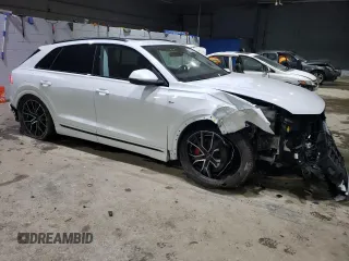 2022 Audi Q8 Prestige with VIN WA1FVBF18ND023009, listed as a Copart auction lot 88035005 with 29,606 mi miles and Salvage Title. Bid and sale history available at carsss.com. Image 4.