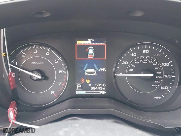 2022 Subaru Impreza with VIN 4S3GTAB64N3701871, listed as a IAAI auction lot 41406497 with 59,443 mi miles. Bid and sale history available at carsss.com. Image 7.