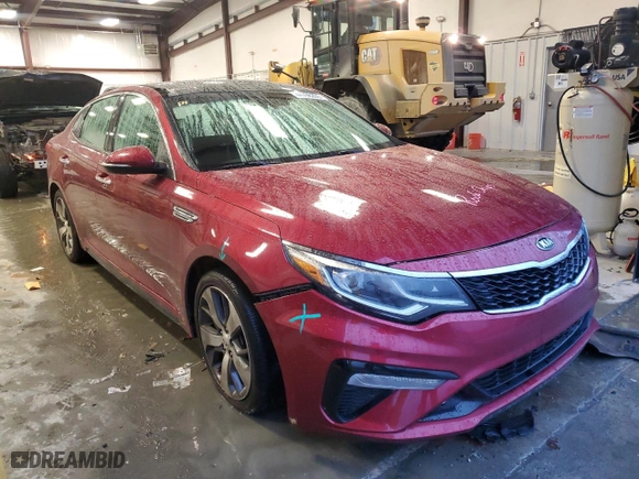 2019 Kia Optima S with VIN 5XXGT4L39KG372182, listed as a Copart auction lot 44766205 with 136,507 mi miles and Salvage Title. Bid and sale history available at carsss.com. Image 4.