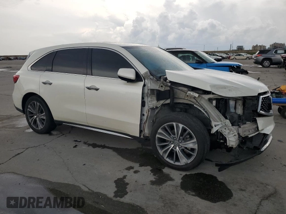 2017 Acura MDX Technology with VIN 5FRYD3H55HB006252, listed as a Copart auction lot 58595065 with 159,857 mi miles and Salvage title. Bid and sale history available at DreamBid. Image 4.