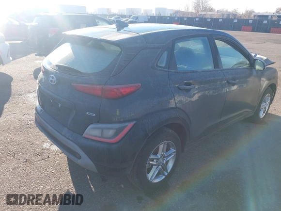 2023 Hyundai Kona SE with VIN KM8K2CAB5PU038729, listed as a IAAI auction lot 40957100 with 28,206 mi miles. Bid and sale history available at carsss.com. Image 4.