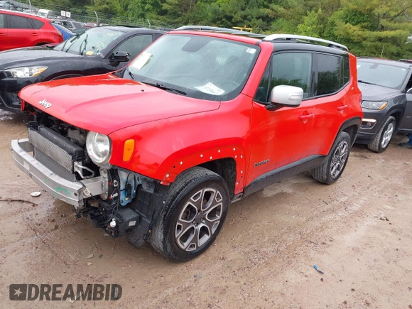 2016 Jeep Renegade Limited with VIN ZACCJBDT2GPD22850, listed as a IAAI auction lot 42338667 with 101,973 mi miles and . Bid and sale history available at DreamBid. Image 18.